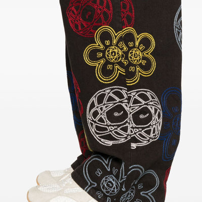 Kenzo Futura Embroidered cotton trousers