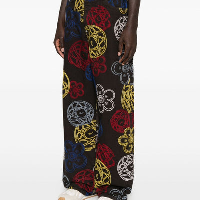 Kenzo Futura Embroidered cotton trousers