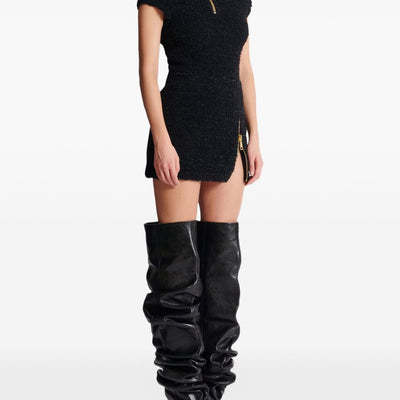Balmain Short zipped tweed skirt