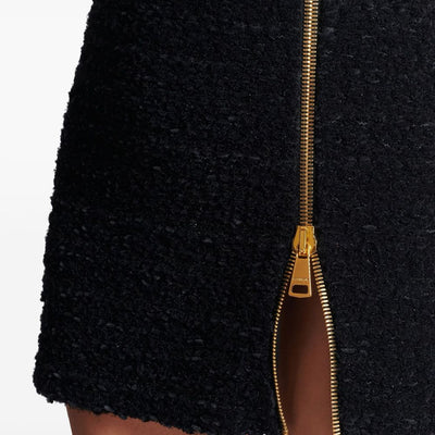 Balmain Short zipped tweed skirt