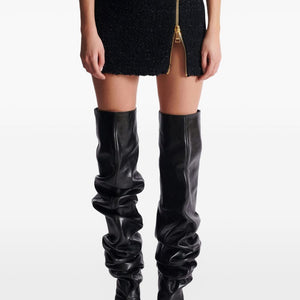 Balmain Short zipped tweed skirt