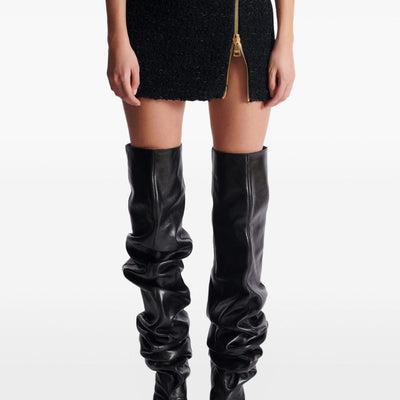 Balmain Short zipped tweed skirt