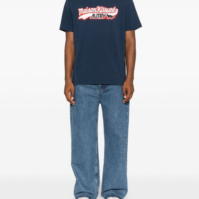 Autry X Maison Kitsune Logo cotton t-shirt