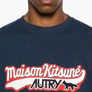 Autry X Maison Kitsune Logo cotton t-shirt