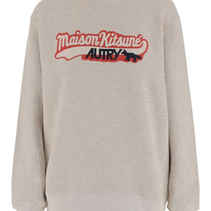 Autry X Maison Kitsune Logo cotton sweatshirt