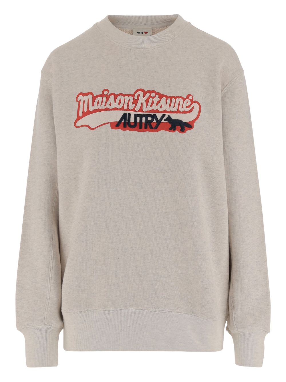Autry X Maison Kitsune Logo cotton sweatshirt