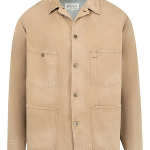 Maison Margiela Herringbone-weave shirt jacket