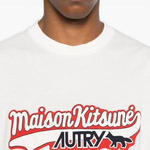 Autry X Maison Kitsune Logo cotton t-shirt