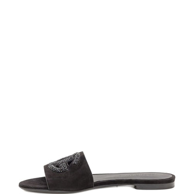 Dolce & Gabbana Suede and thermo-rhinestone slipper