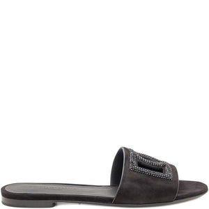 Dolce & Gabbana Suede and thermo-rhinestone slipper
