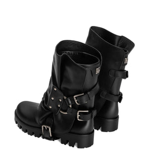 Dolce & Gabbana-Biker ankle boots with buckles