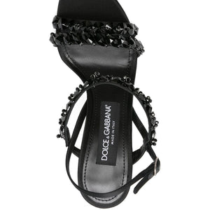 Dolce & Gabbana- Sandal with Rhinestone Embroidery