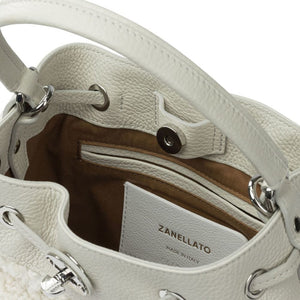 Zanellato Monda'® Small Bag In White Merinos Fabric