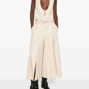 Zimmermann Belted Wide-Leg Wool Blend Trousers