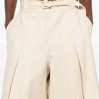 Zimmermann Belted Wide-Leg Wool Blend Trousers