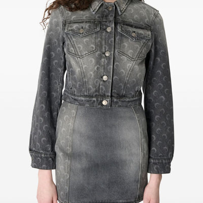 Marine Serre Moon laser denim jacket