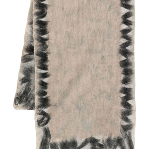 Silvana Manetti Grey Jagged-Edge Scarf.