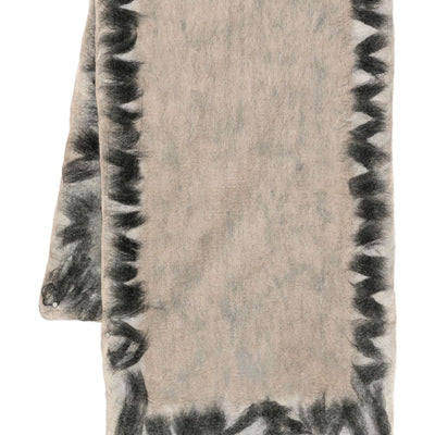 Silvana Manetti Grey Jagged-Edge Scarf.