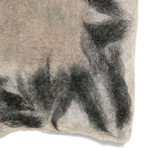 Silvana Manetti Grey Jagged-Edge Scarf.