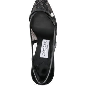 Jimmy Choo Amita 45 patent leather slingback pumps