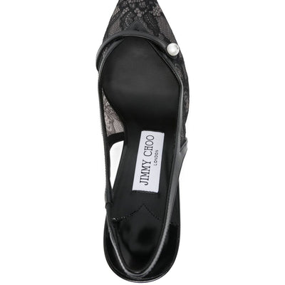 Jimmy Choo Amita 45 patent leather slingback pumps