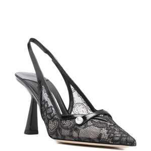 Jimmy Choo Amita 45 patent leather slingback pumps