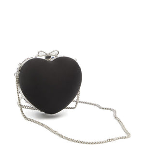Self-Portrait Multi Crystal Heart Clutch