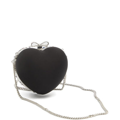 Self-Portrait Multi Crystal Heart Clutch