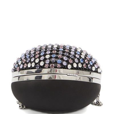 Self-Portrait Multi Crystal Heart Clutch