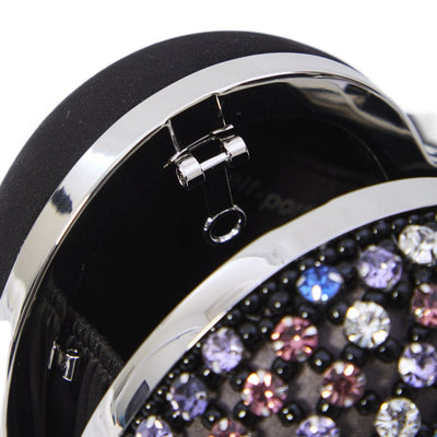 Self-Portrait Multi Crystal Heart Clutch