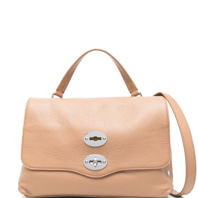 Zanellato Postina® Small Bag In Hammered Leather Brown Cantucci