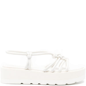 Gianvito Rossi Hebe leather knotted platform sandals.