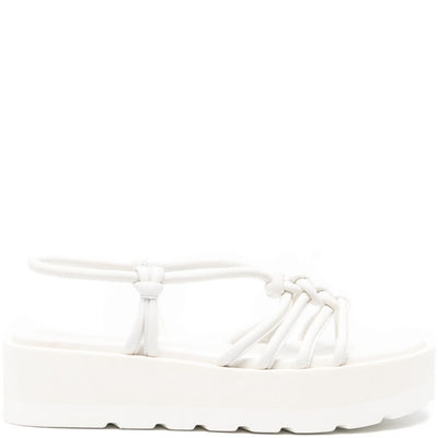 Gianvito Rossi Hebe leather knotted platform sandals.