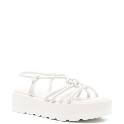 Gianvito Rossi Hebe leather knotted platform sandals.