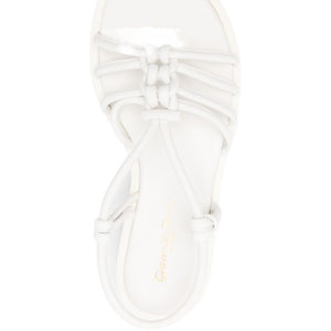 Gianvito Rossi Hebe leather knotted platform sandals.