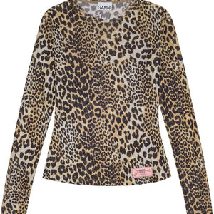 Ganni Leopard print top