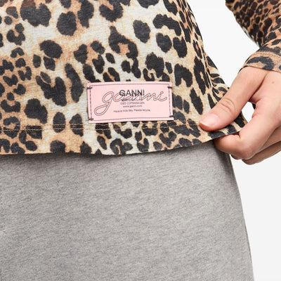 Ganni Leopard print top