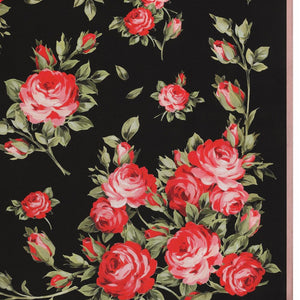 Dolce & Gabbana-Roses Bouquet Print Silk Foulard