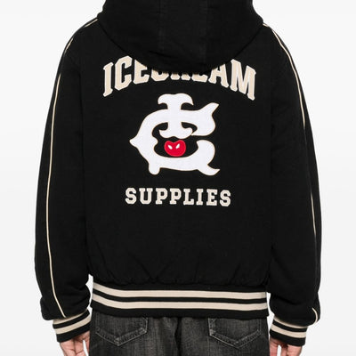 Icecream Cotton hooded bomber jacket