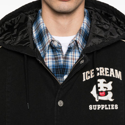 Icecream Cotton hooded bomber jacket