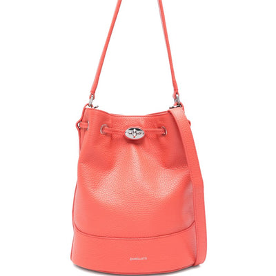 Zanellato Monda'® Small Bag In Hammered Red Reggiana Leather