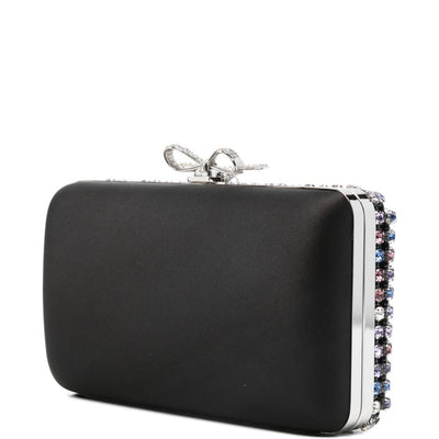 Self-Portrait Multi Crystal Chainmail Clutch