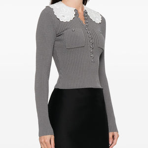 Self-Portrait Collar-detail sweater