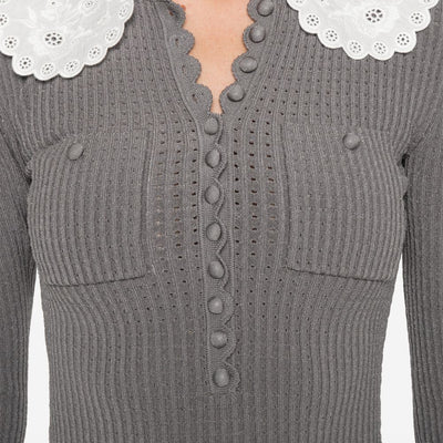 Self-Portrait Collar-detail sweater