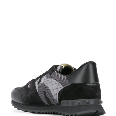 Valentino Garavani Rockrunner Camouflage Sneaker In Fabric-Mesh