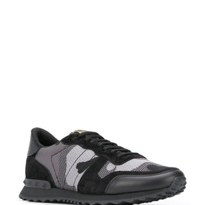 Valentino Garavani Rockrunner Camouflage Sneaker In Fabric-Mesh