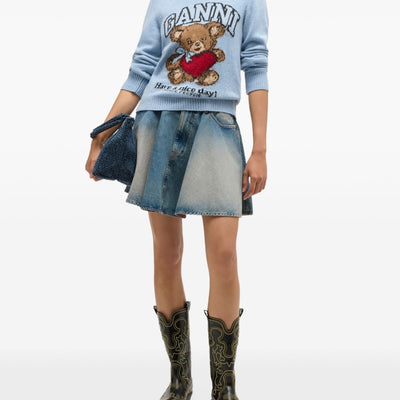 Ganni Wool crewneck sweater
