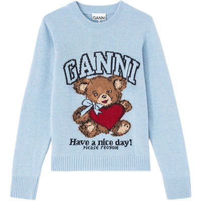 Ganni Wool crewneck sweater