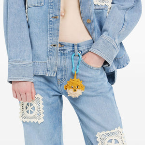 Alanui Handmade Puffer Fish Crochet Key Holder