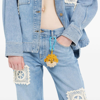 Alanui Handmade Puffer Fish Crochet Key Holder